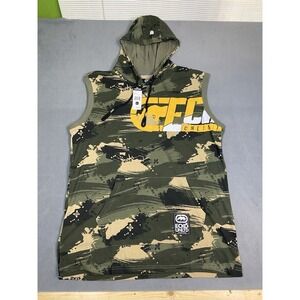 NWT Ecko Unltd Sleeveless Muscle Hoodie, Olive Broad Stroke Says "XL" Meas. M/L